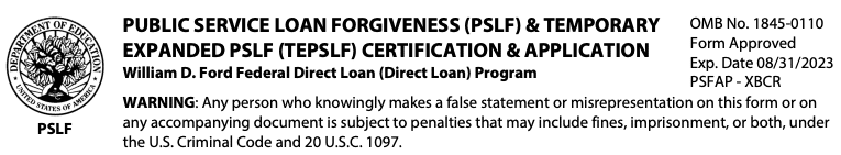 Student loan forgiveness programs:  PSLF - Public Service Loan Forgiveness