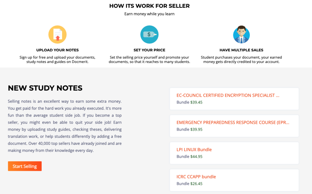 Docmerit Review: how the seller portal works